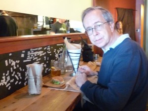 Enjoying the food at Duckfat