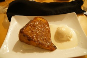 Grilled Pumpkin Pound Cake w/Salted Caramel Ice Cream
